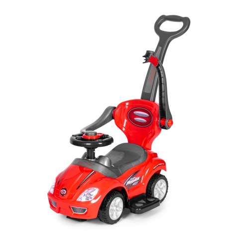 AUTKO JEŹDZIK, CHODZIK, PCHACZ 3W1 DELUXE KLAKSON - CZERWONE