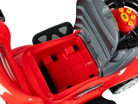 AUTKO JEŹDZIK PCHACZ 3W1 DELUXE Z RĄCZKĄ PANELEM MUZYCZNYM - CZERWONE