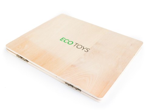 DREWNIANY LAPTOP EDUKACYJNY TABLICA MAGNETYCZNA ECOTOYS