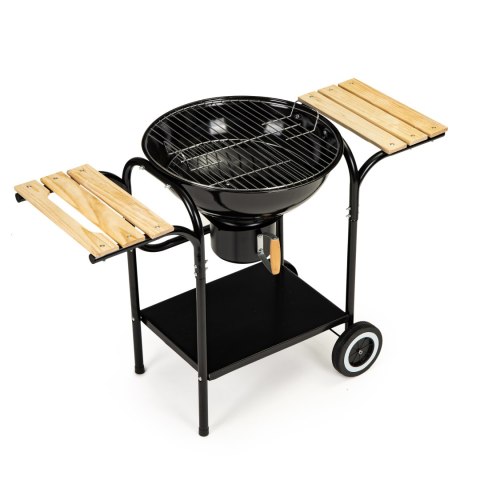 GRILL OGRODOWY WĘGLOWY Z POKRYWĄ I PÓŁKAMI RUSZT POPIELNIK MULTIGARDEN