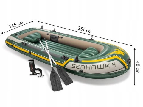 PONTON DLA 4 OSOÓB SEAHAWK 4 WIOSŁA POMPKA INTEX 68351 PONTON DLA 4 OSOÓB SEAHAWK 4 WIOSŁA POMPKA INTEX 68351
