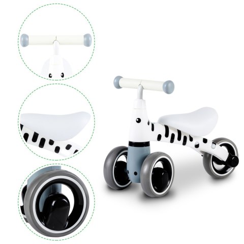 ROWEREK BIEGOWY DLA DZIECI BEZPIECZNA KONSTRUKCJA KOŁA EVA "ZEBRA" ECOTOYS