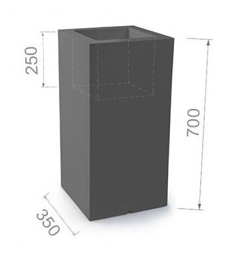 BIAŁA DONICA TOWER POT Z OŚWIETLENIEM
