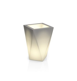 DESIGNERSKA DONICA VASO BIAŁA Z OŚWIETLENIEM