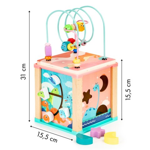 DREWNIANA KOSTKA EDUKACYJNA, SORTER MULA ECOTOYS DREWNIANA KOSTKA EDUKACYJNA, SORTER MULA ECOTOYS