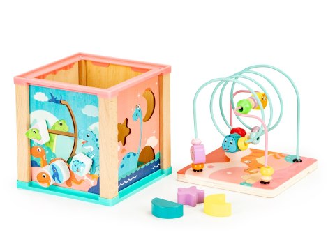 DREWNIANA KOSTKA EDUKACYJNA, SORTER MULA ECOTOYS DREWNIANA KOSTKA EDUKACYJNA, SORTER MULA ECOTOYS