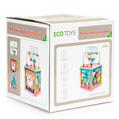 DREWNIANA KOSTKA EDUKACYJNA, SORTER MULA ECOTOYS DREWNIANA KOSTKA EDUKACYJNA, SORTER MULA ECOTOYS