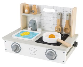 DREWNIANA KUCHENKA Z AKCESORIAMI MINI KUCHNIA ECOTOYS