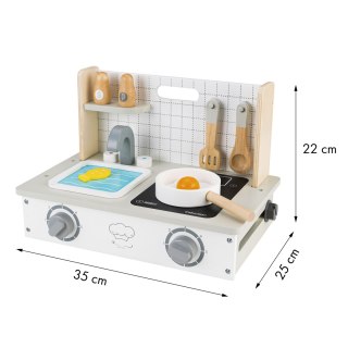 DREWNIANA KUCHENKA Z AKCESORIAMI MINI KUCHNIA ECOTOYS