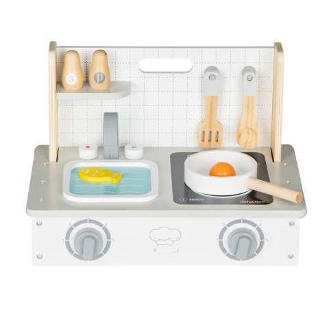 DREWNIANA KUCHENKA Z AKCESORIAMI MINI KUCHNIA ECOTOYS
