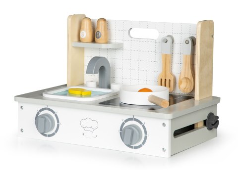 DREWNIANA KUCHENKA Z AKCESORIAMI MINI KUCHNIA ECOTOYS