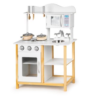DREWNIANA KUCHNIA DLA DZIECI Z PIEKARNIKIEM + AKCESORIA ECOTOYS