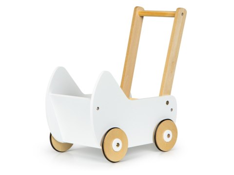 DREWNIANY WÓZEK DLA LALEK PCHACZ CHODZIK ECOTOYS