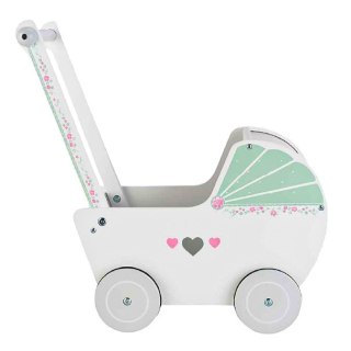 DREWNIANY WÓZEK DLA LALEK PCHACZ CHODZIK ECOTOYS
