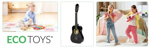 GITARA DLA DZIECI DUŻA DREWNIANA 6 STRUN ECOTOYS