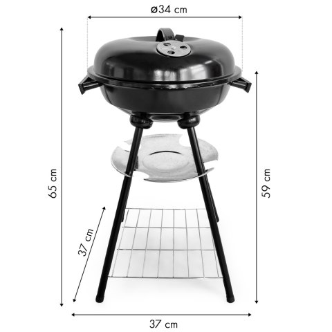 GRILL OGRODOWY Z POKRYWĄ OTWÓR WENTYLACYJNY POPIELNIK PÓŁKA MULTIGARDEN GRILL OGRODOWY Z POKRYWĄ OTWÓR WENTYLACYJNY POPIELNIK PÓŁKA MULTIGARDEN