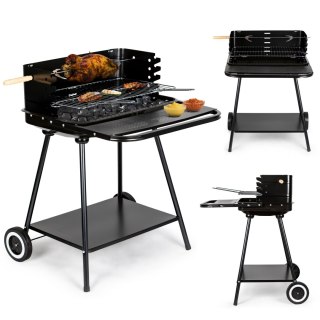 GRILL OGRODOWY Z ROŻNEM I REGULACJĄ RUSZTU + DWIE DUŻE PÓŁKI MULTIGARDEN