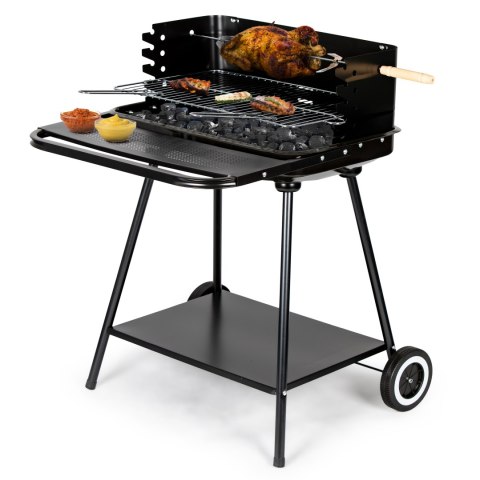 GRILL OGRODOWY Z ROŻNEM I REGULACJĄ RUSZTU + DWIE DUŻE PÓŁKI MULTIGARDEN