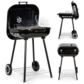 GRILL WĘGLOWY OGRODOWY Z POKRYWĄ NA ZAWIASACH + KÓŁKA MULTIGARDEN