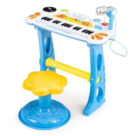 KEYBOARD ORGANKI PIANINKO Z MIKROFONEM MP3 NIEBIESKIE KEYBOARD ORGANKI PIANINKO Z MIKROFONEM MP3 NIEBIESKIE