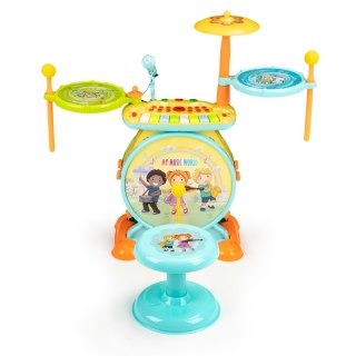 PERKUSJA ORGANKI 2W1 MIKROFON KARAOKE MP3 LED