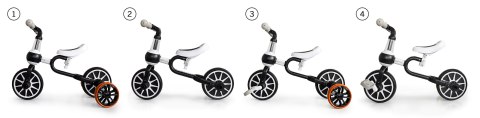 ROWER ROWEREK BIEGOWY 4W1 PEDAŁY KÓŁKA BOCZNE CZARNY ECOTOYS
