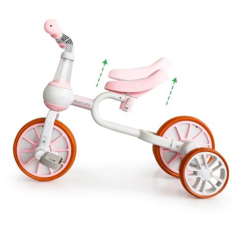 ROWER ROWEREK BIEGOWY 4W1 PEDAŁY KÓŁKA BOCZNE RÓŻOWY ECOTOYS