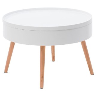 STOLIK KAWOWY OKRĄGŁY ZE SCHOWKIEM 60 CM MODERNHOME