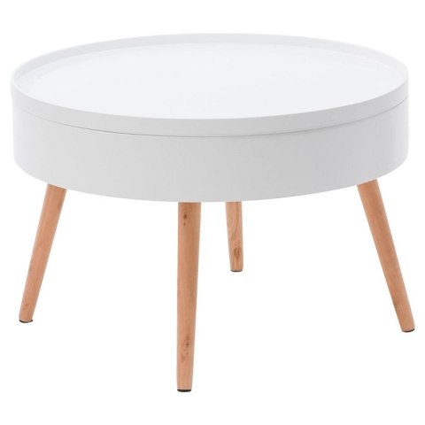 STOLIK KAWOWY OKRĄGŁY ZE SCHOWKIEM 60 CM MODERNHOME