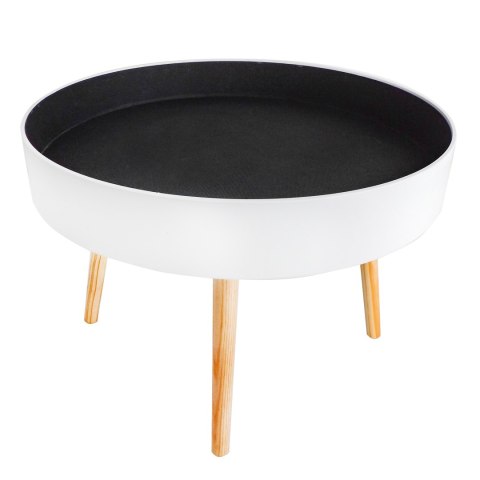 STOLIK KAWOWY OKRĄGŁY ZE SCHOWKIEM 60 CM MODERNHOME