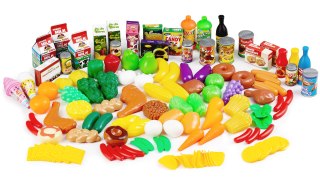 ZESTAW PRODUKTÓW SPOŻYWCZYCH WARZYWA OWOCE DO KUCHNI 120 SZTUK