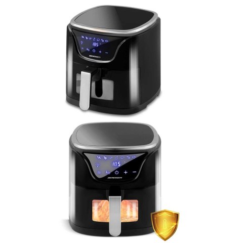FRYTKOWNICA BEZTŁUSZCZOWA AIR FRYER BD-652 CZARNO-SREBRNA