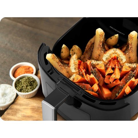 FRYTKOWNICA BEZTŁUSZCZOWA AIR FRYER BD-652 CZARNO-SREBRNA