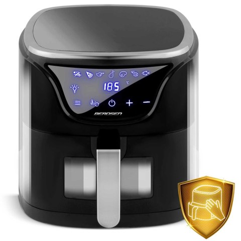 FRYTKOWNICA BEZTŁUSZCZOWA AIR FRYER BD-652 CZARNO-SREBRNA
