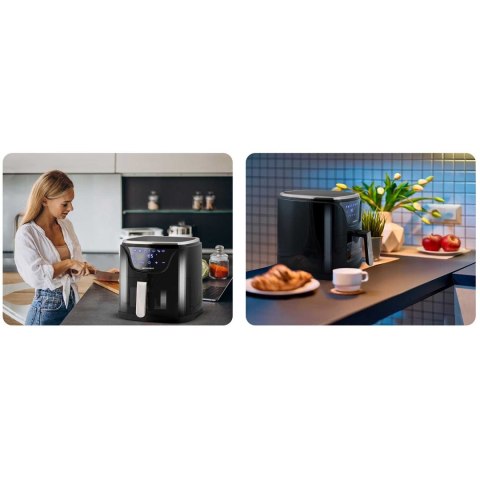 FRYTKOWNICA BEZTŁUSZCZOWA AIR FRYER BD-652 CZARNO-SREBRNA