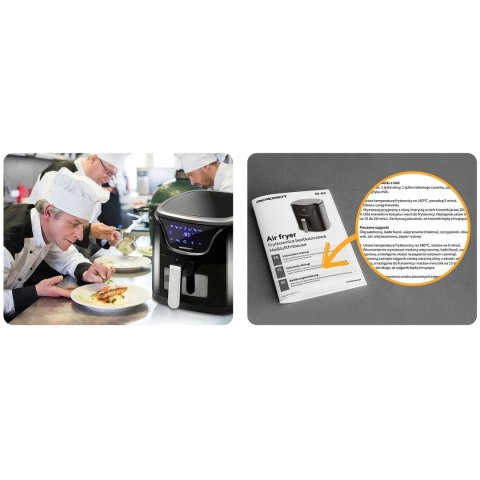FRYTKOWNICA BEZTŁUSZCZOWA AIR FRYER BD-652 CZARNO-SREBRNA