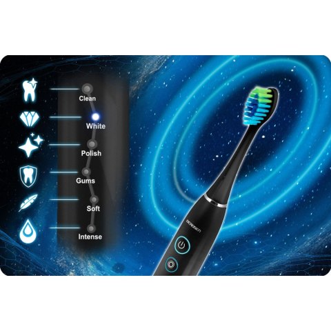 SZCZOTECZKA SONICZNA DO ZĘBÓW BERDSEN GALAXY CZARNA