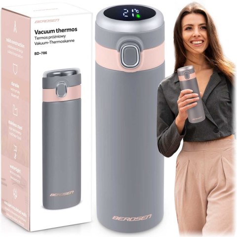 TERMOS PRÓŻNIOWY 450 ML BD-786 SZARY