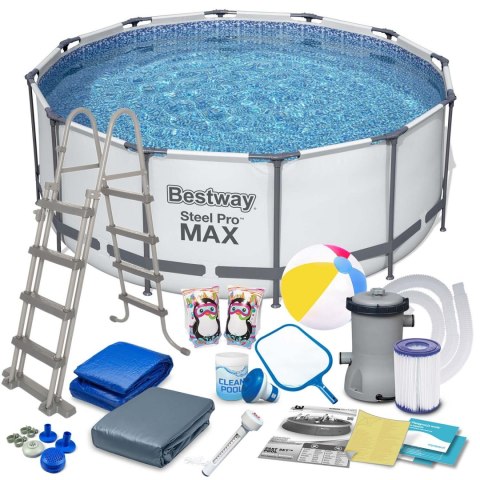 BASEN OGRODOWY STELAŻOWY 366 X 122 CM 18W1 BESTWAY 56420