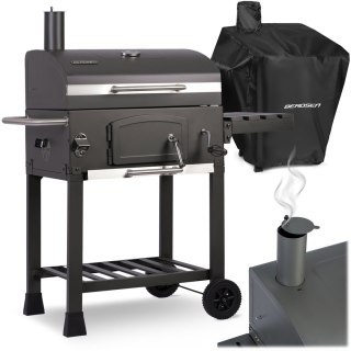 GRILL WĘGLOWY Z POKROWCEM BERDSEN BD-891 CZARNY