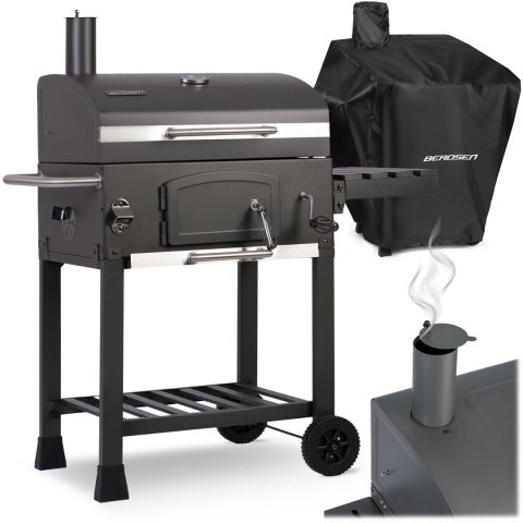 GRILL WĘGLOWY Z POKROWCEM BERDSEN BD-891 CZARNY
