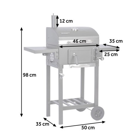 GRILL WĘGLOWY Z POKROWCEM BERDSEN BD-892 CZARNY
