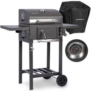 GRILL WĘGLOWY Z POKROWCEM BERDSEN BD-892 CZARNY