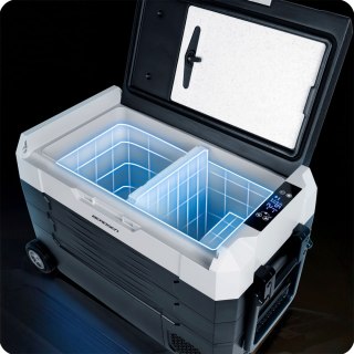 LODÓWKA KOMPRESOROWA TURYSTYCZNA ICEMAX 400 BERDSEN 40 LITRY - CZARNO-SZARA