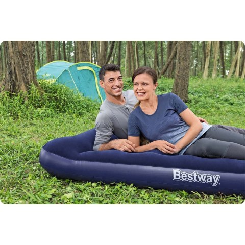 MATERAC DMUCHANY 191X137X28 CM Z WBUDOWANĄ POMPKĄ NOŻNĄ BESTWAY 67225