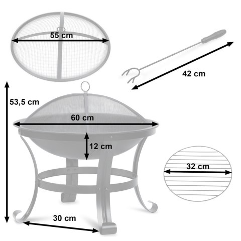 PALENISKO OGRODOWE 60 CM BERDSEN BD-880