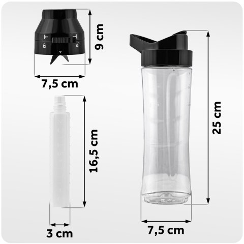 POJEMNIK BUTELKA DO BLENDERA 600 ML + WKŁAD CHŁODZĄCY BD-755 BERDSEN