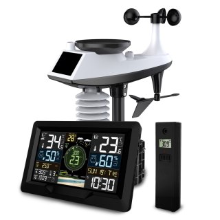 STACJA POGODOWA Z CZUJNIKIEM WIATRU I DESZCZU BD-914 CZARNA