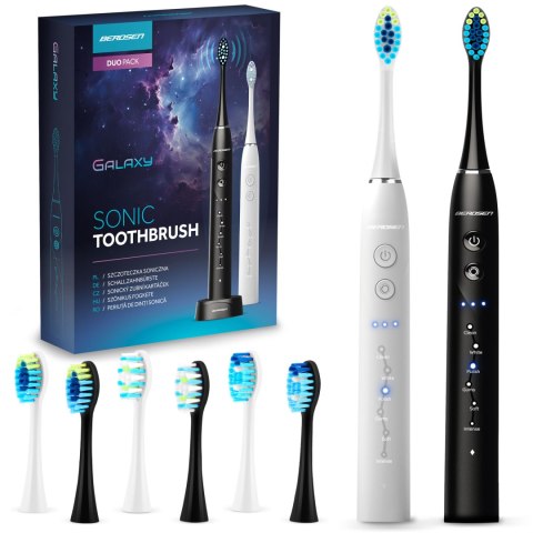 SZCZOTECZKA SONICZNA DO ZĘBÓW ZESTAW 2 SZT BERDSEN GALAXY DUO