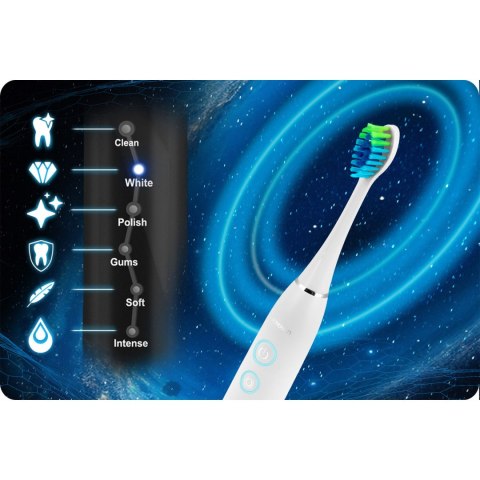 SZCZOTECZKA SONICZNA DO ZĘBÓW ZESTAW 2 SZT BERDSEN GALAXY DUO